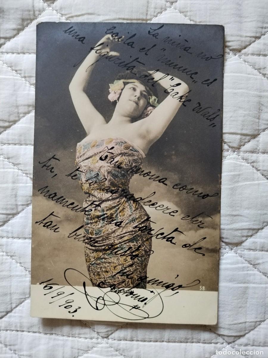 Postales: Escultural bailarina de 1903. - Foto 1