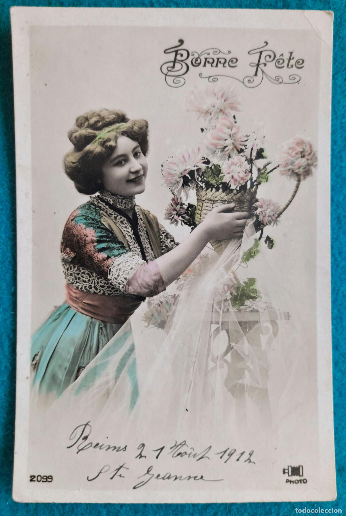 Postais: RW POSTAL ROMANTICA MUJER FLORES PR22