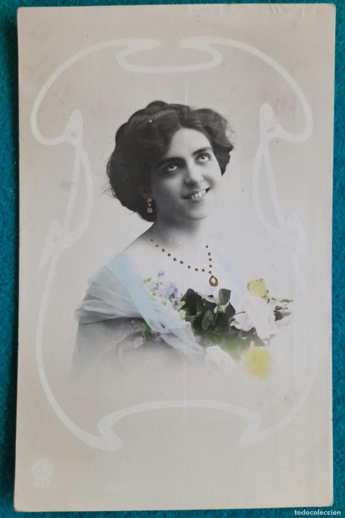 Postais: RW POSTAL ROMANTICA MUJER FLORES PR34