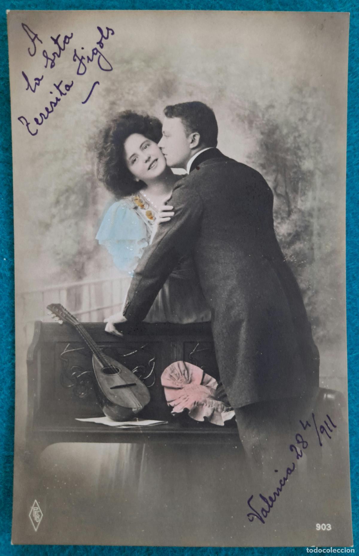 Postais: RW POSTAL ROMANTICA PAREJA BESO PR44