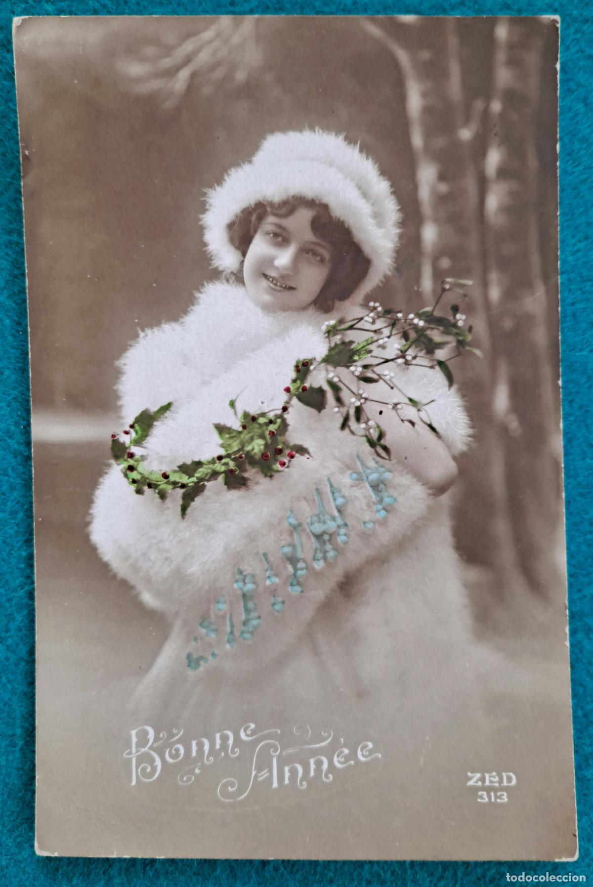 Postais: RW POSTAL ROMANTICA MUJER BONNE ANNEE PR49