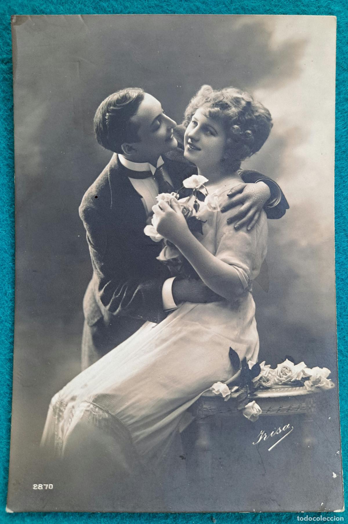 Postais: RW POSTAL ROMANTICA PAREJA FLORES PR62