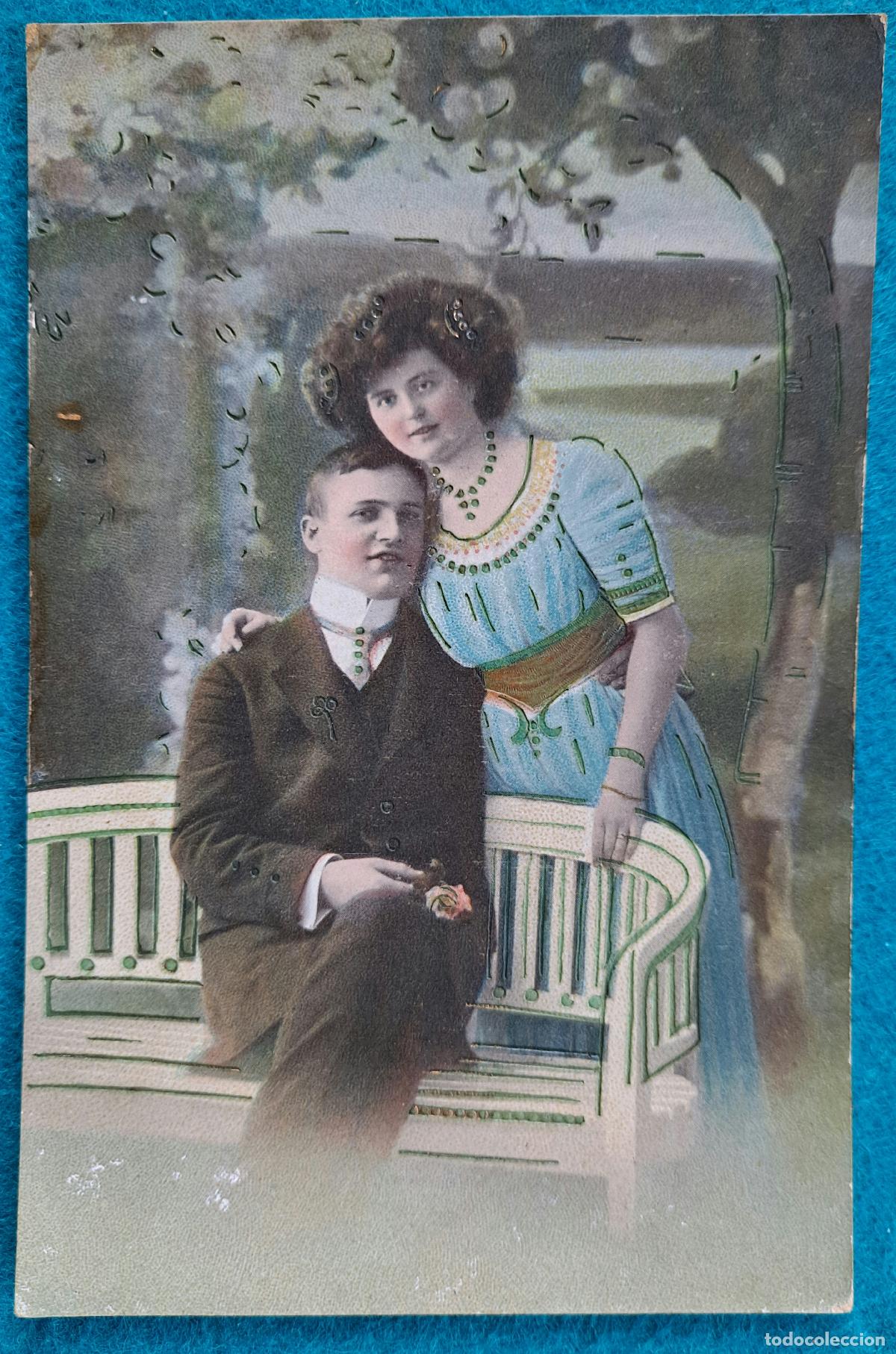 Postais: RW POSTAL ROMANTICA PAREJA PARQUE PR67