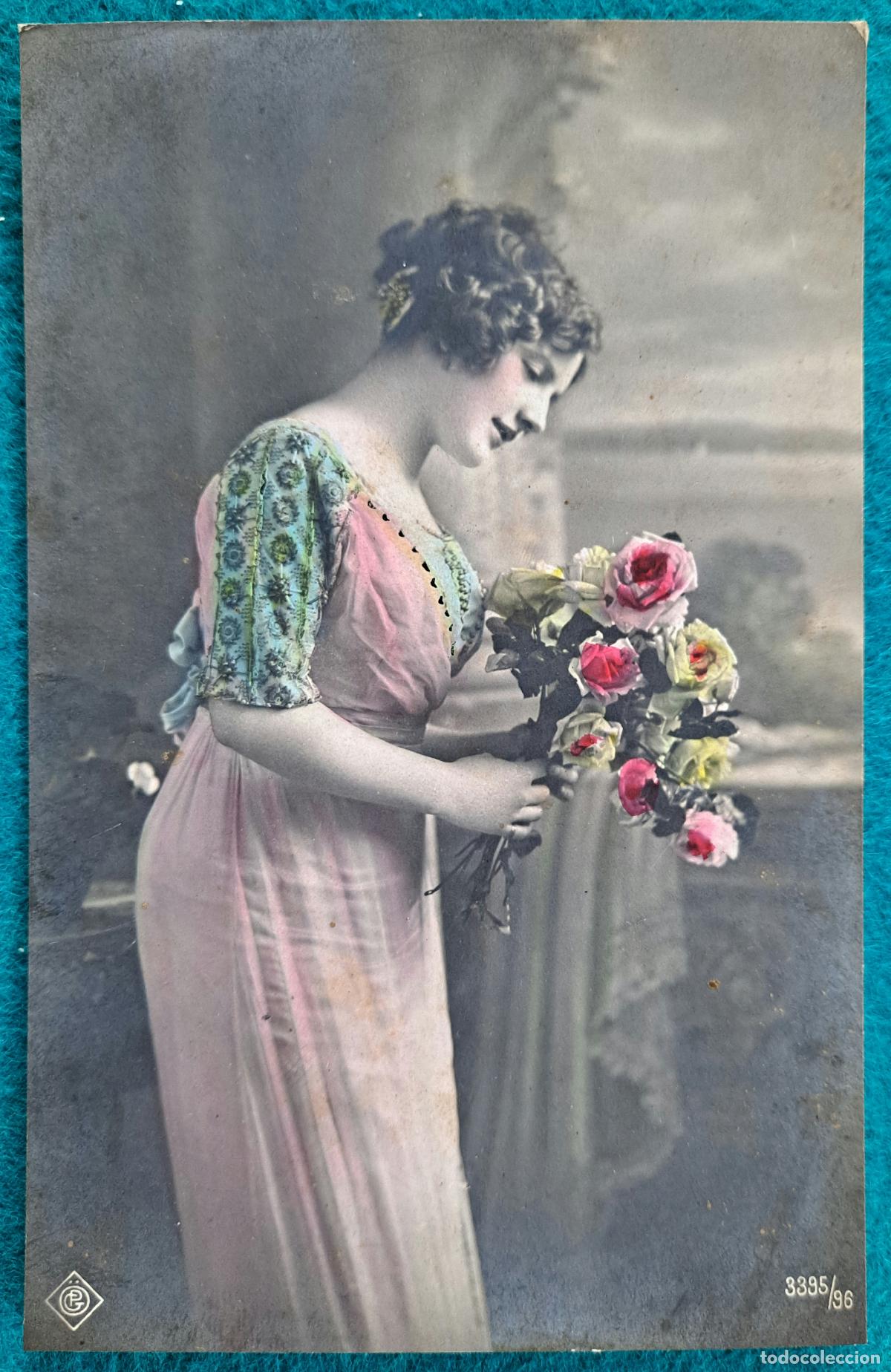 Postais: RW POSTAL ROMANTICA MUJER FLORES PR70