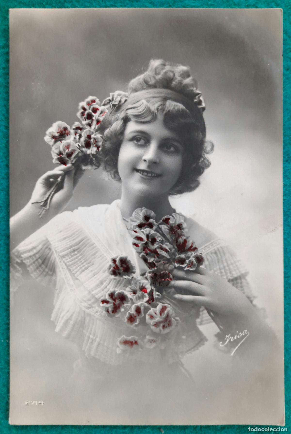 Postais: RW POSTAL ROMANTICA MUJER FLORES PR75