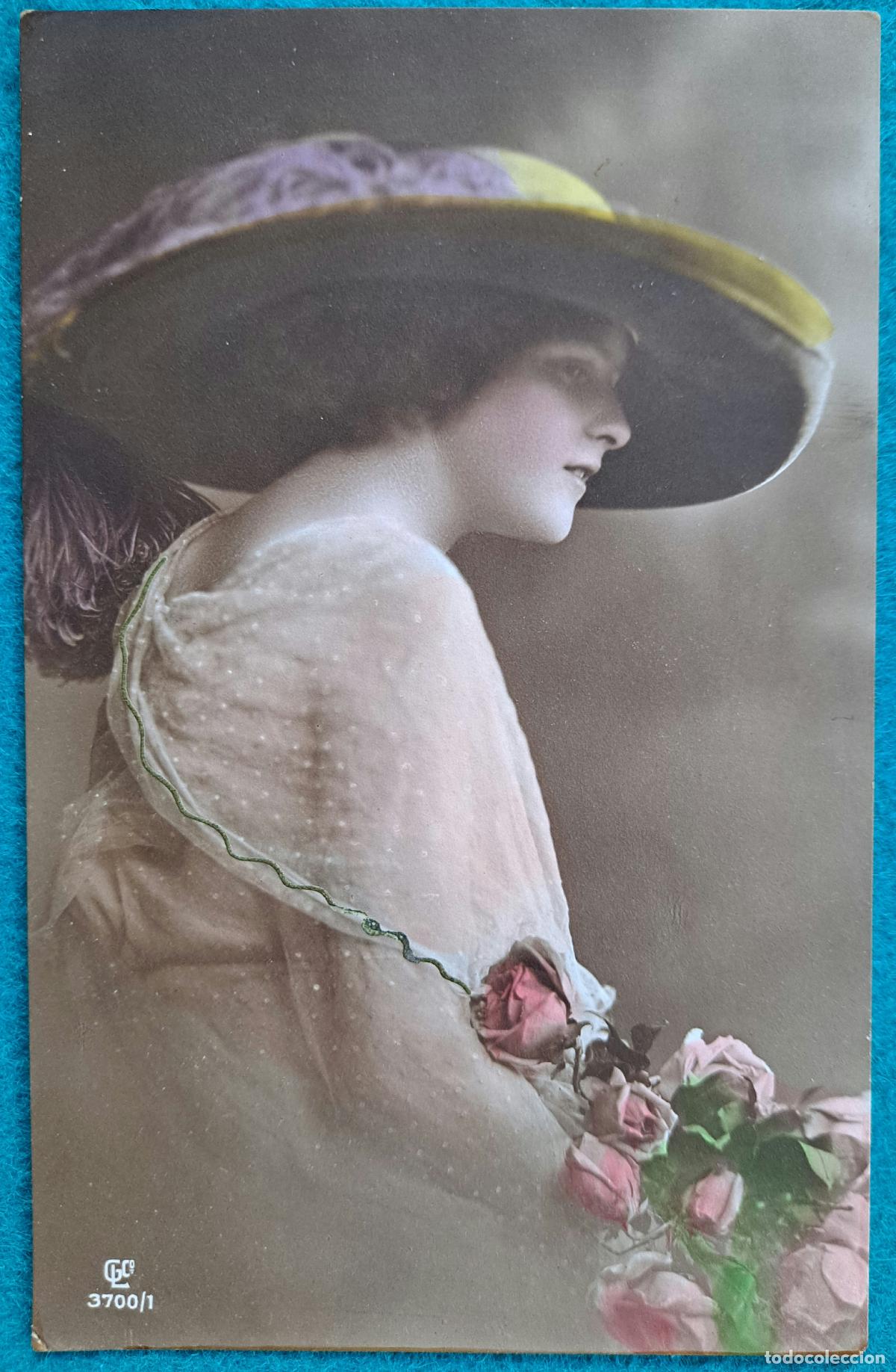 Cartoline: RW POSTAL ROMANTICA MUJER FLORES PR98