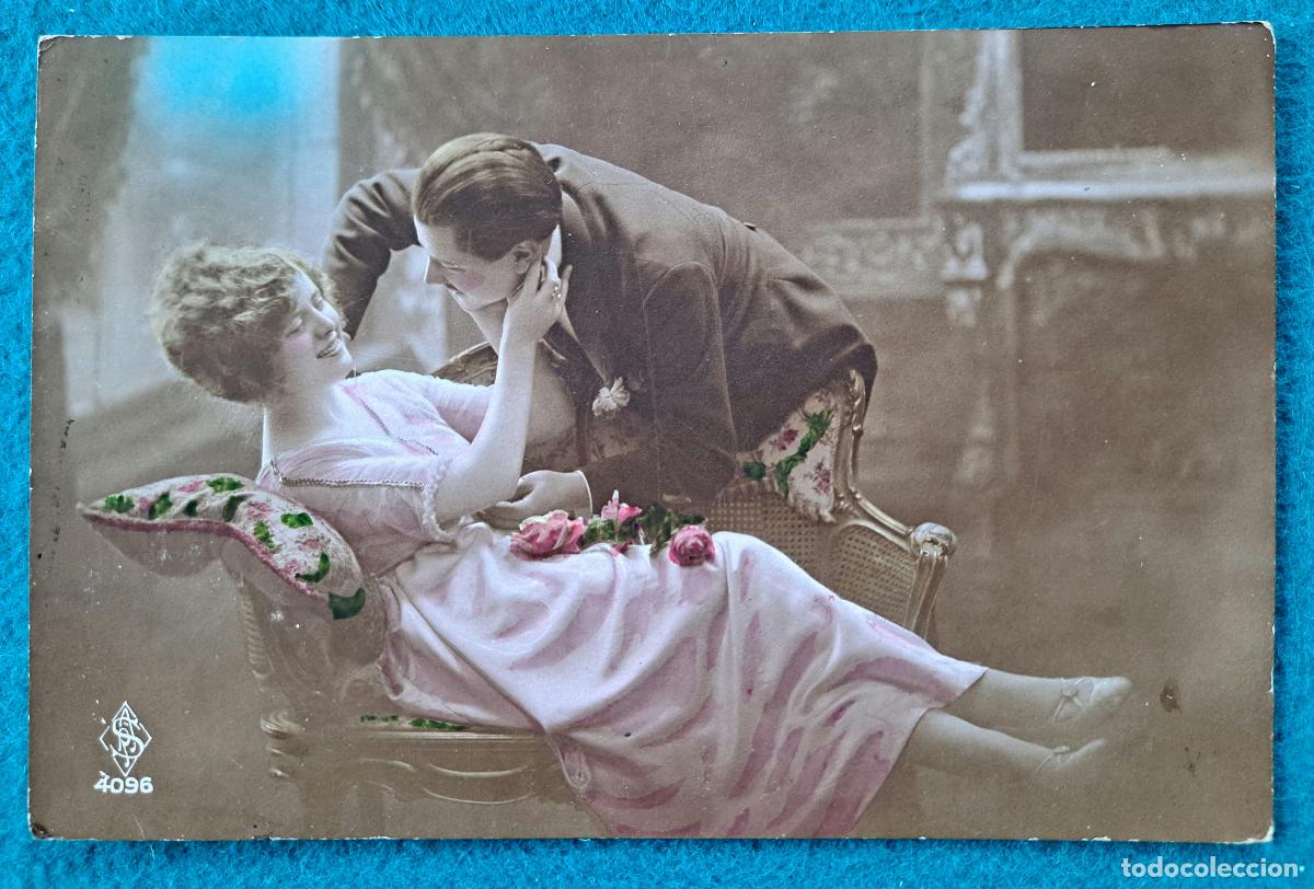 Cartoline: RW POSTAL ROMANTICA PAREJA FLORES PR100