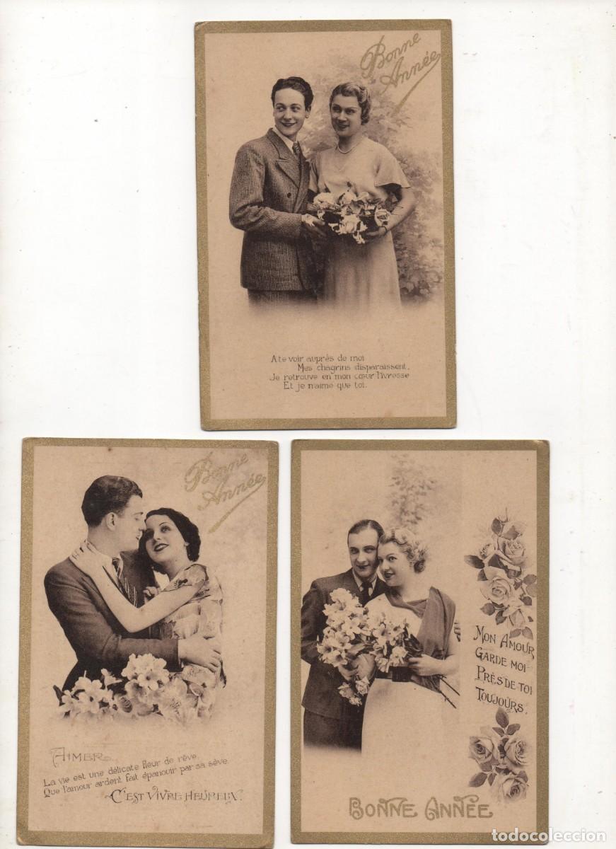 Postales: Serie de 3 Postales francesas a&ntilde;os 30- sin circular -