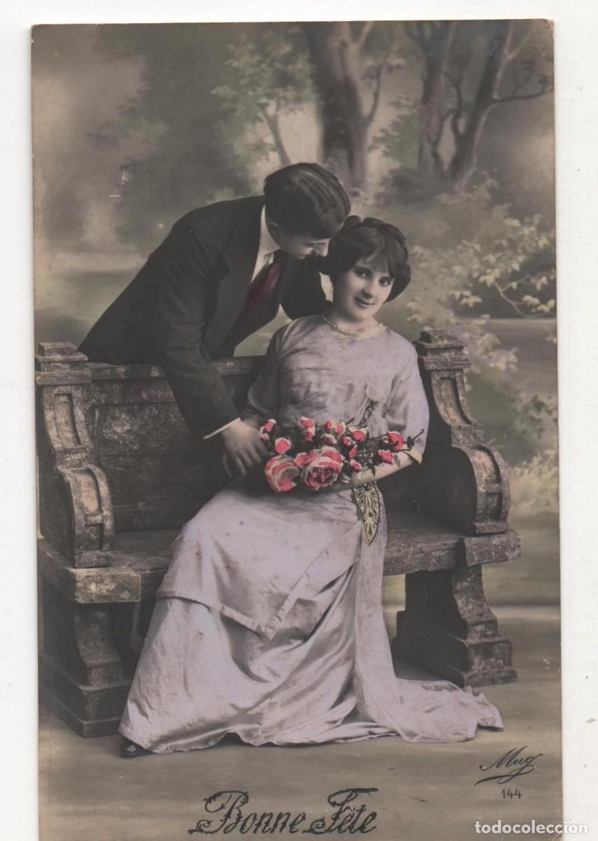 Cartoline: Postal francesa principios del XX- circulada-Rom&aacute;ntica-