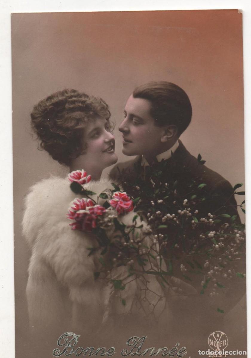 Cartoline: Postal francesa principios del XX- circulada-Rom&aacute;ntica-