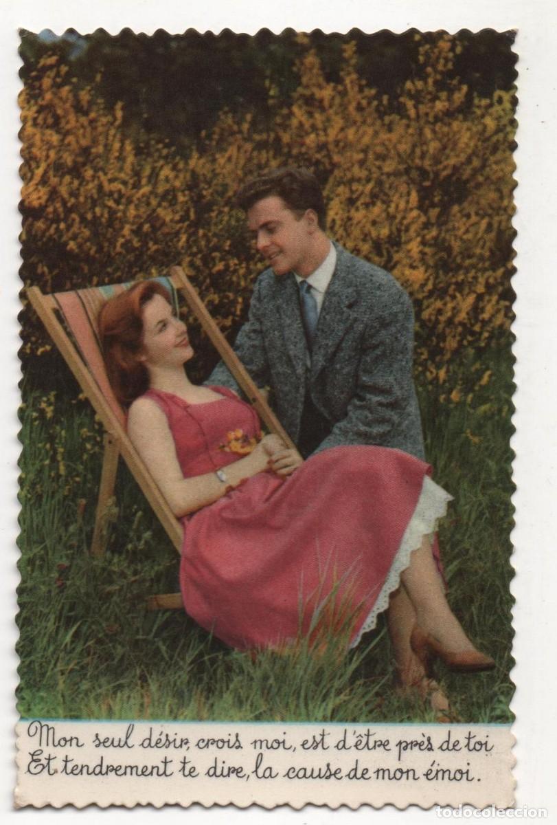 Cartoline: Pareja Rom&aacute;ntica-escrita-