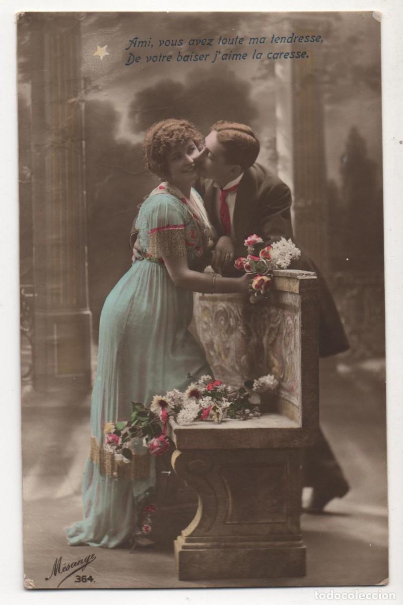 Postcards: Postal francesa principios del XX- escrita-Rom&aacute;ntica-