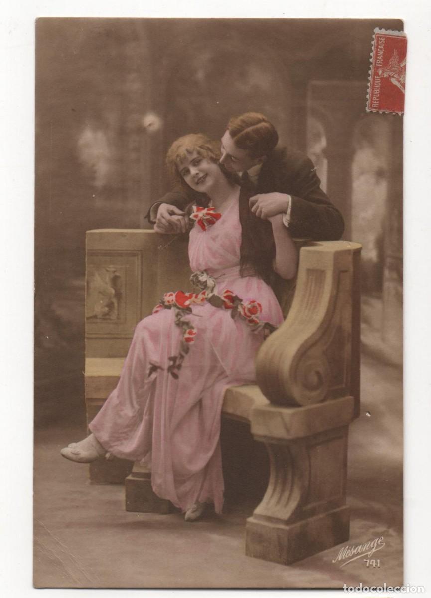 Postkarten: Postal francesa principios del XX- escrita-Rom&aacute;ntica-