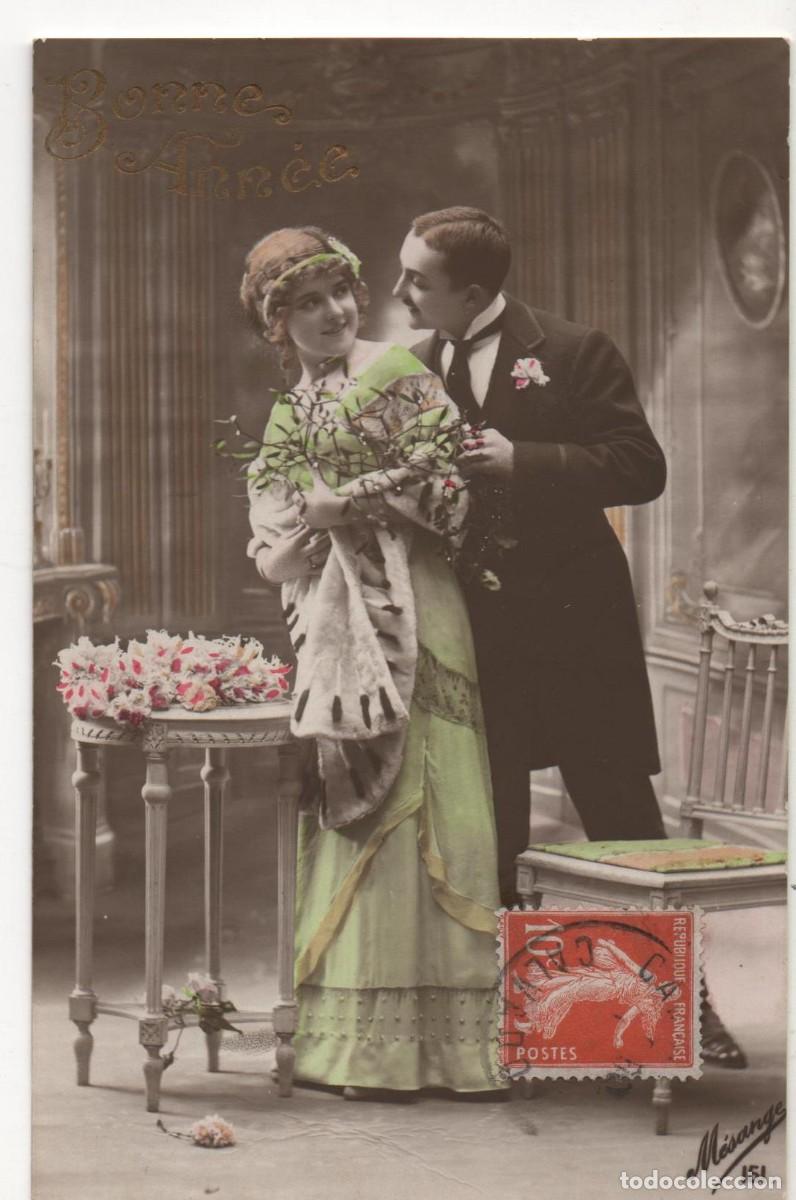 Cartoline: Postal francesa principios del XX- escrita-Rom&aacute;ntica-
