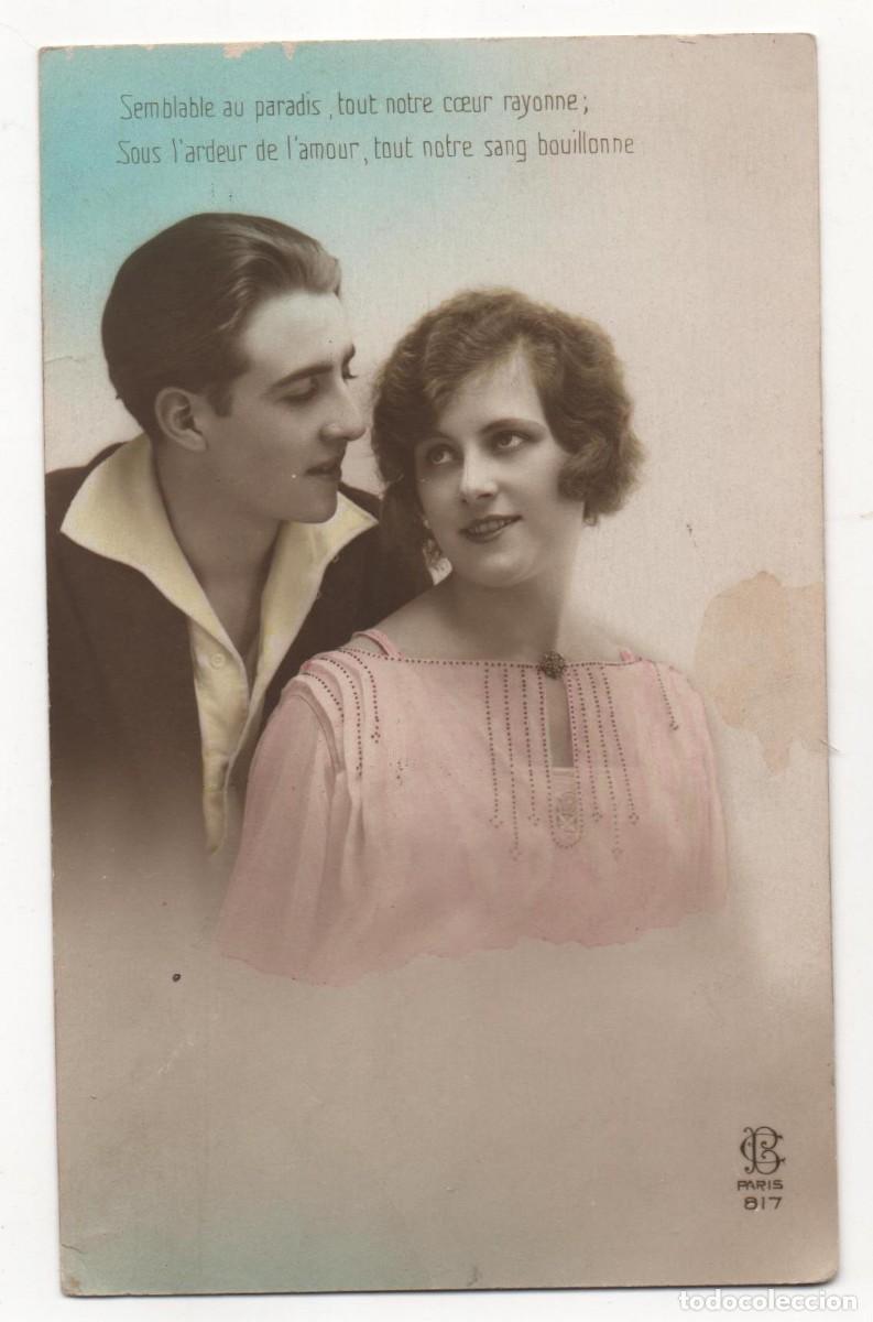Postcards: Postal francesa principios del XX- escrita-Rom&aacute;ntica-