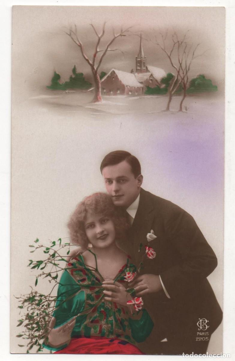 Postkarten: Postal francesa principios del XX- escrita-Rom&aacute;ntica-