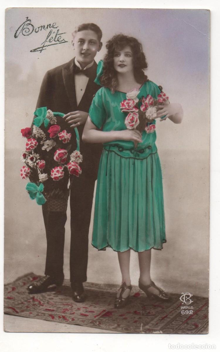 Postcards: Postal francesa principios del XX- escrita-Rom&aacute;ntica-