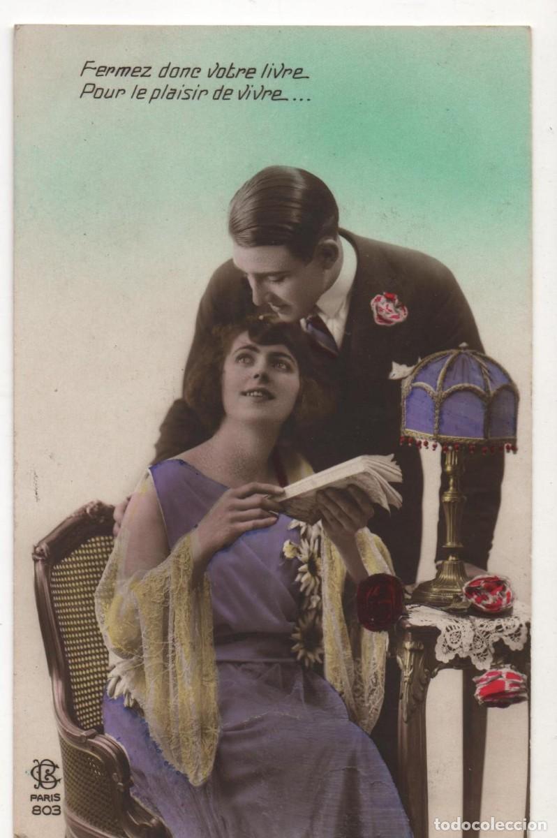 Postkarten: Postal francesa principios del XX- escrita-Rom&aacute;ntica-