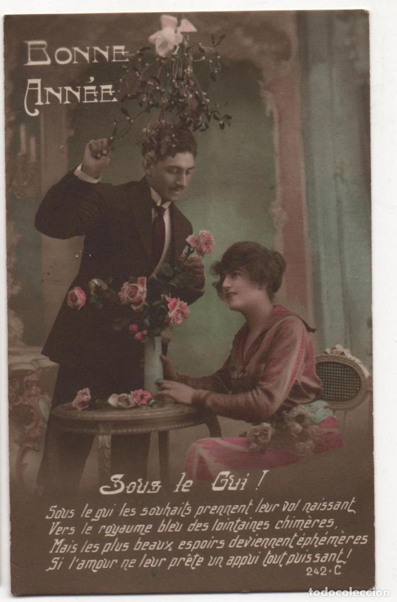 Postkarten: Postal francesa principios del XX- escrita-Rom&aacute;ntica-