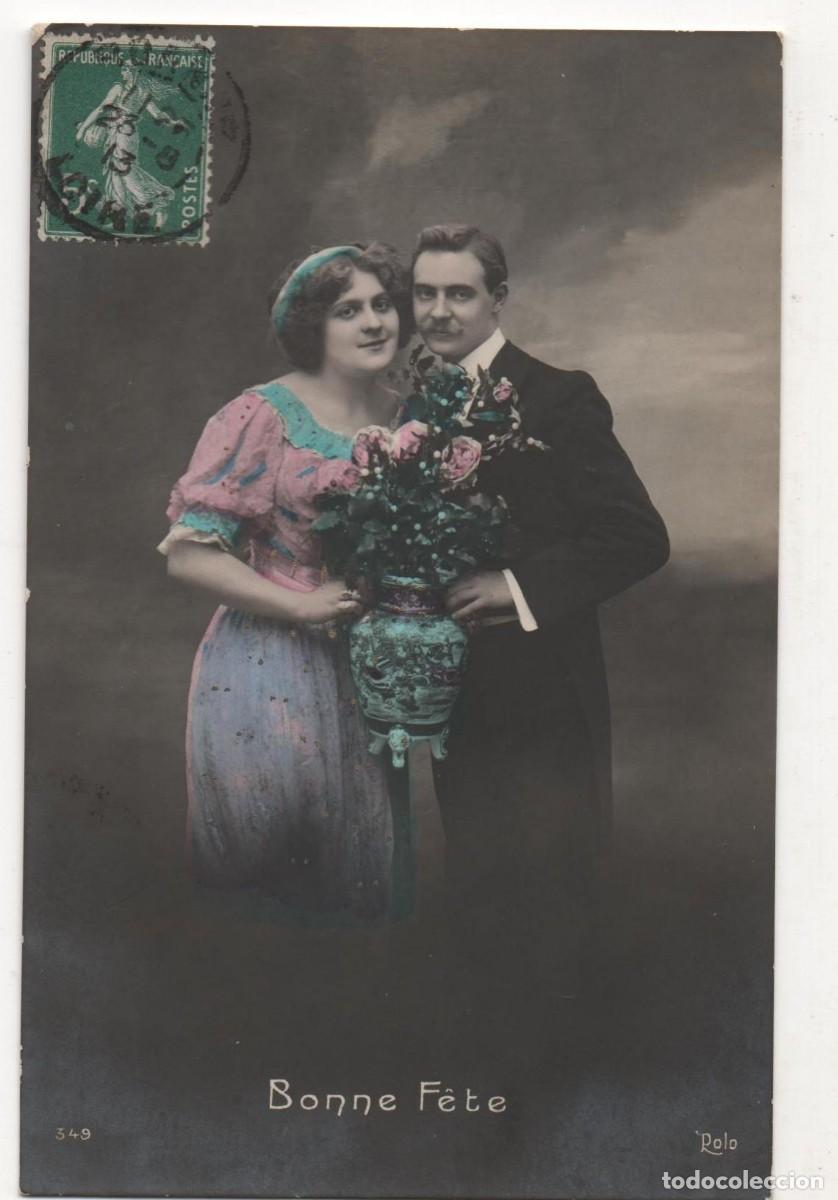 Cartoline: Postal francesa principios del XX- escrita-Rom&aacute;ntica-