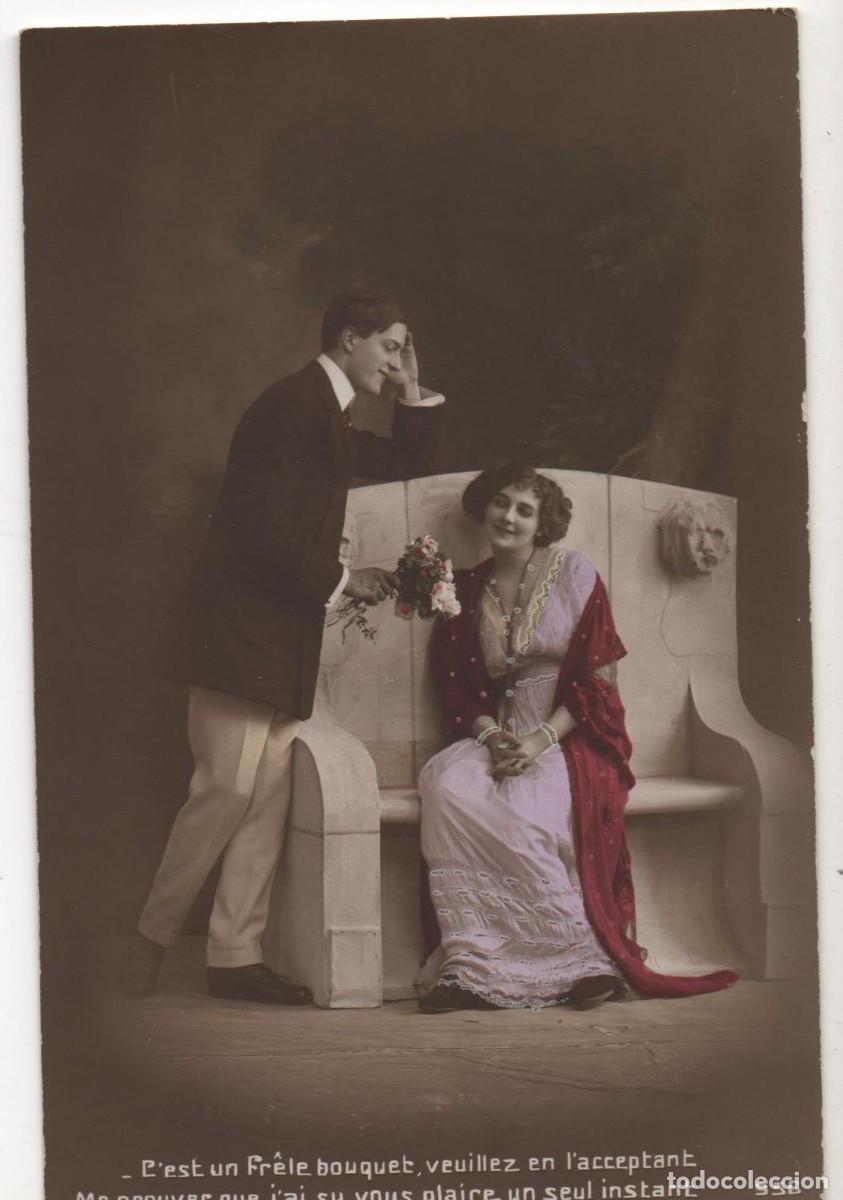 Postkarten: Postal francesa principios del XX- sin circular-Rom&aacute;ntica-