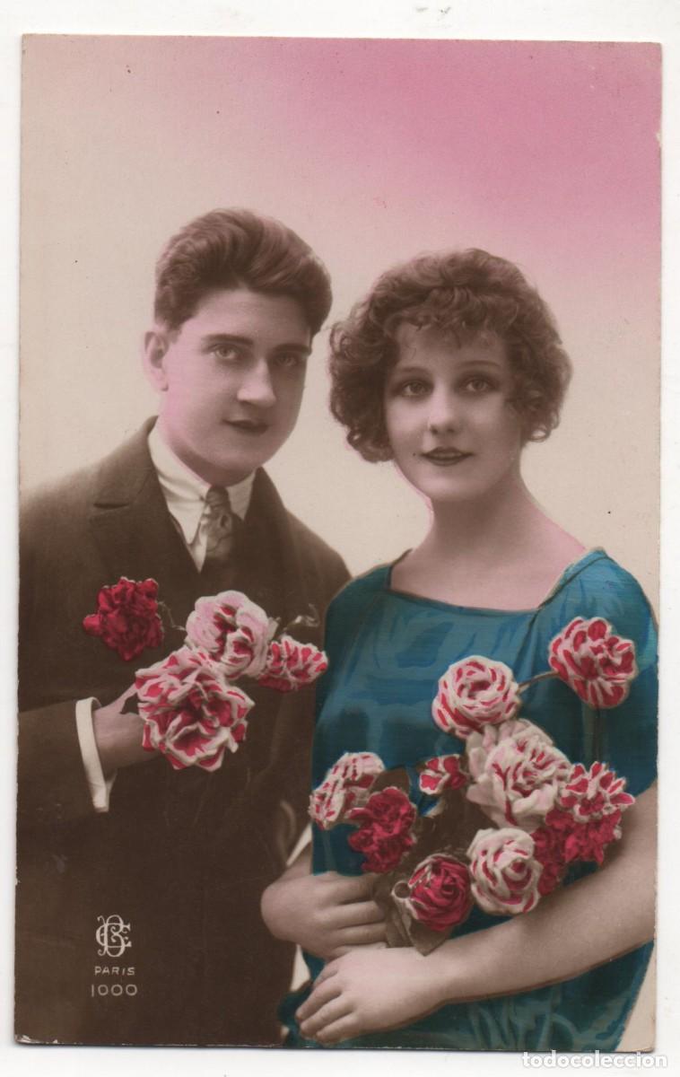 Cartoline: Postal francesa principios del XX- sin circular-Rom&aacute;ntica-