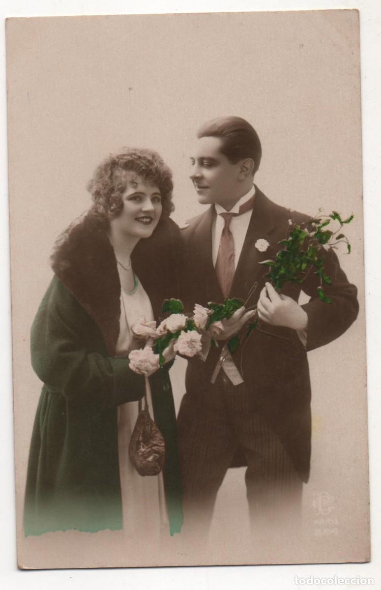 Cartoline: Postal francesa principios del XX- sin circular-Rom&aacute;ntica-