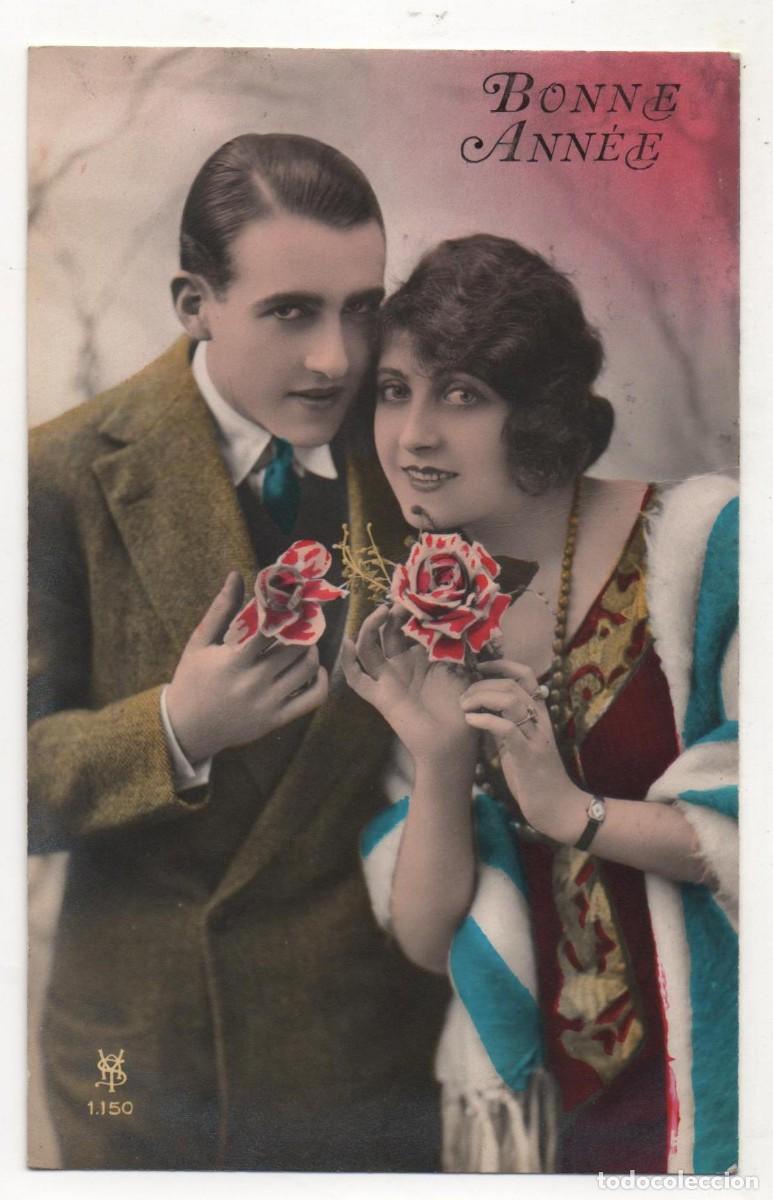 Postkarten: Postal francesa principios del XX- escrita-Rom&aacute;ntica-
