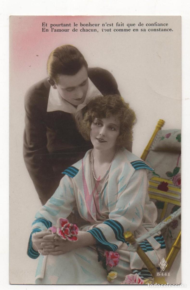 Postcards: Postal francesa principios del XX- escrita-Rom&aacute;ntica-