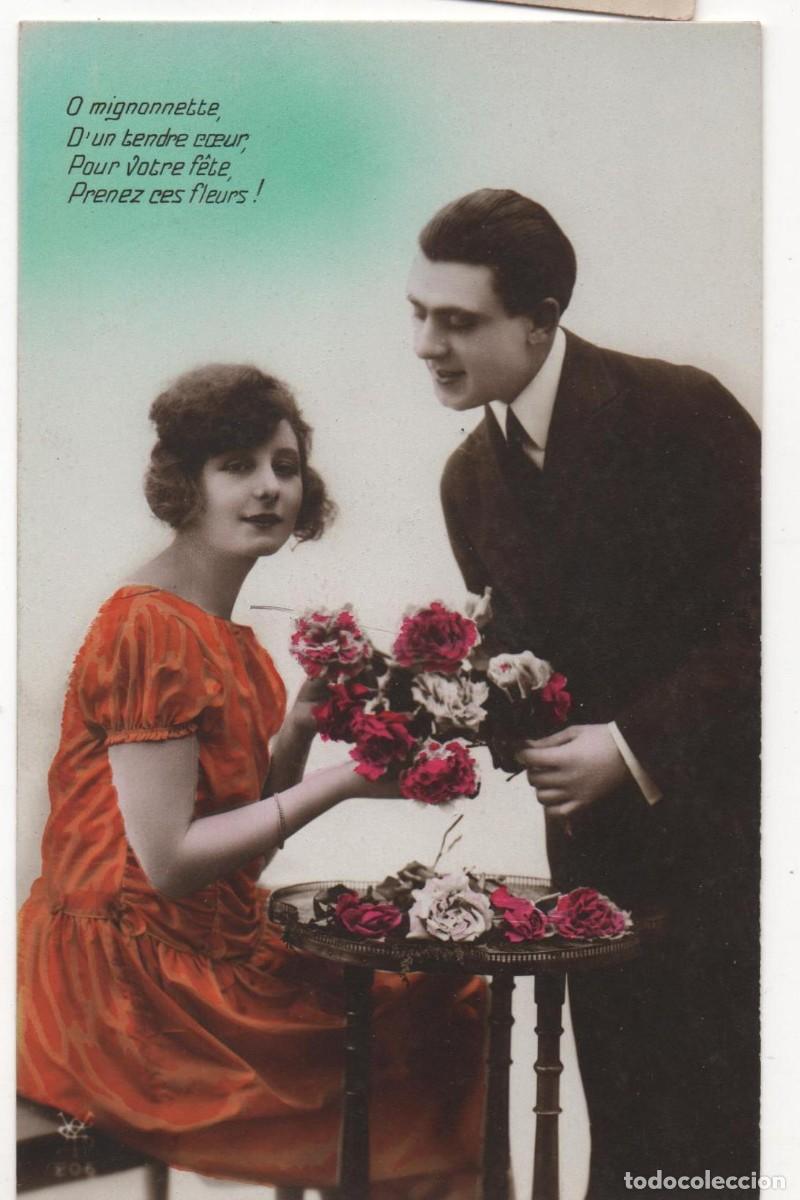 Postkarten: Postal francesa principios del XX- escrita-Rom&aacute;ntica-
