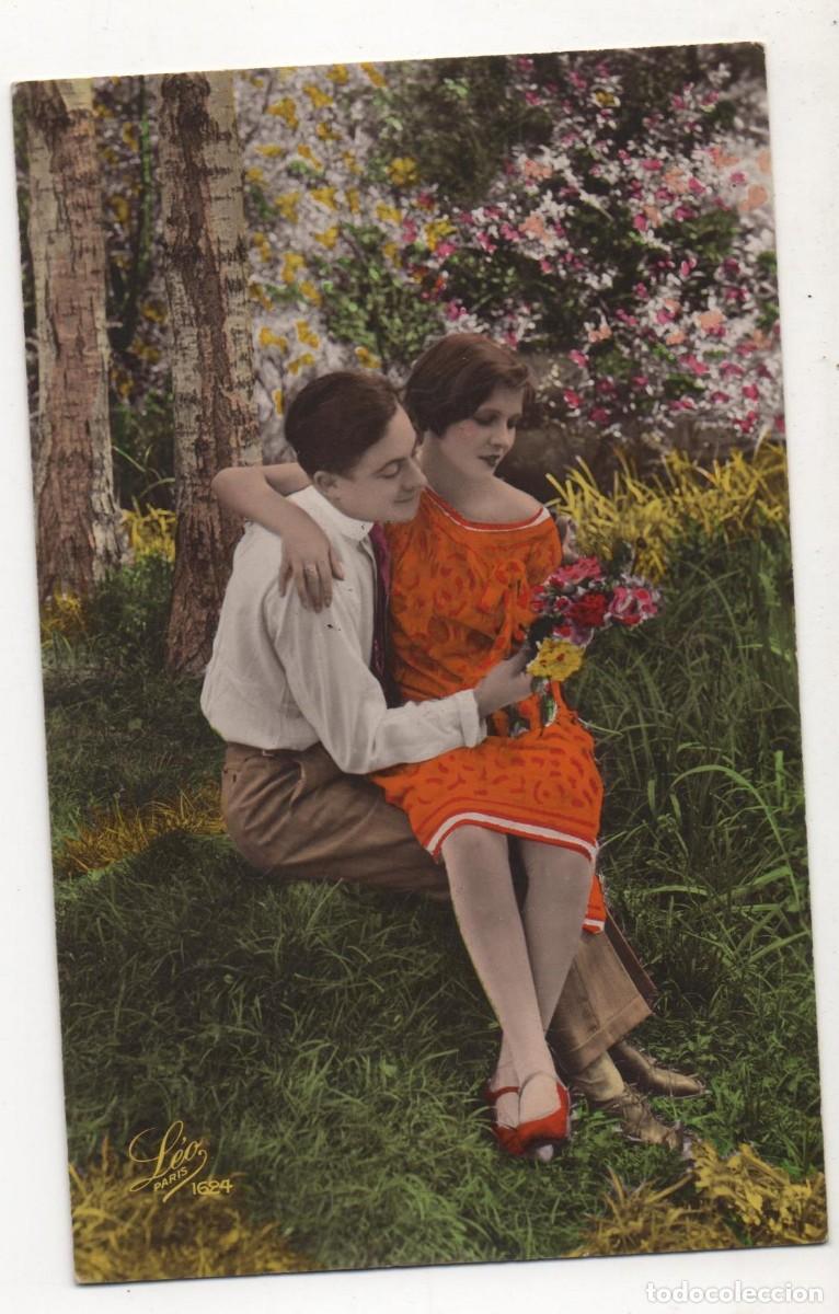 Cartoline: Postal francesa principios del XX- escrita-Rom&aacute;ntica-