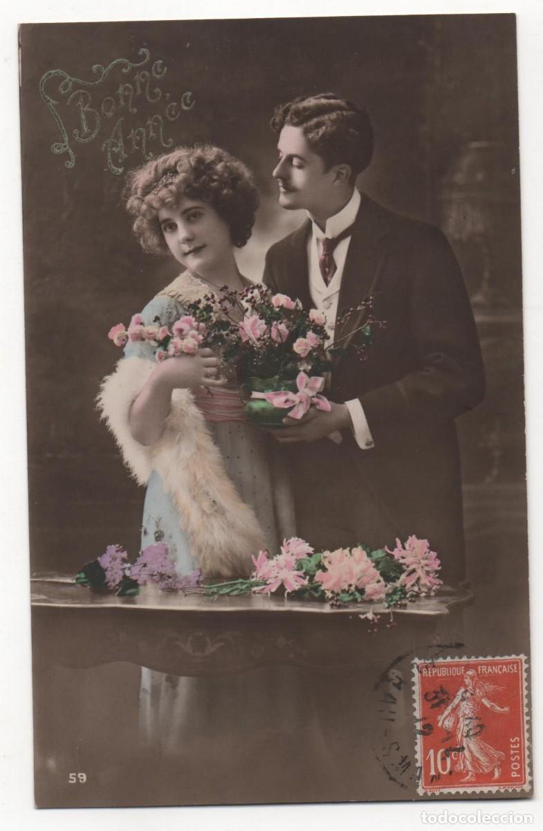 Postcards: Postal francesa principios del XX- escrita-Rom&aacute;ntica-