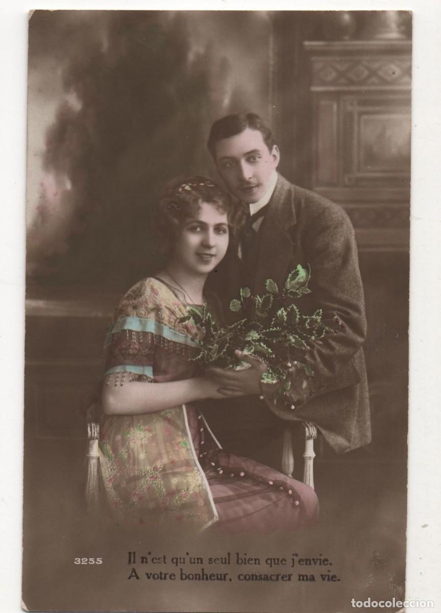 Cartoline: Postal francesa principios del XX- escrita-Rom&aacute;ntica-