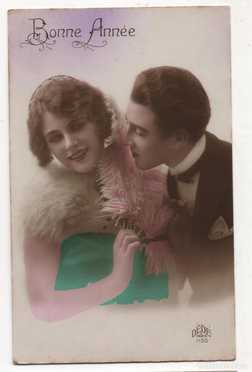 Cartoline: Postal francesa principios del XX- escrita-Rom&aacute;ntica-