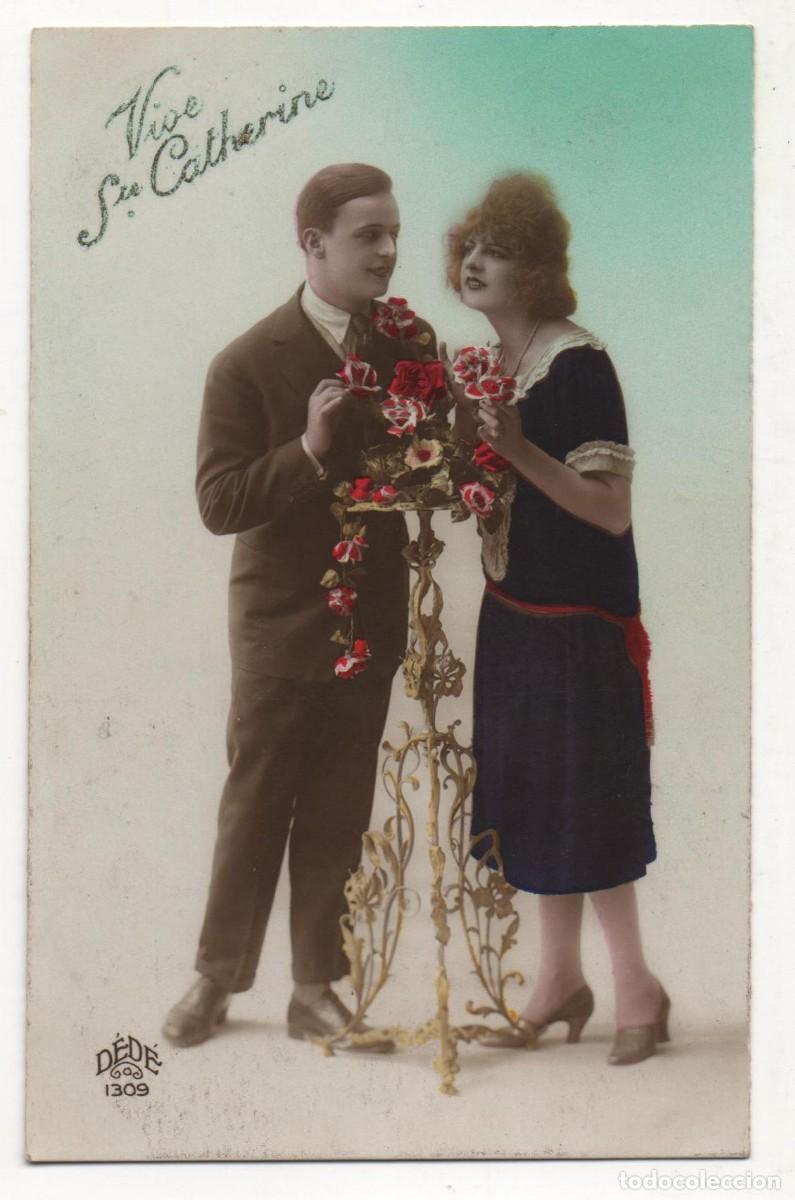 Postkarten: Postal francesa principios del XX- escrita-Rom&aacute;ntica-