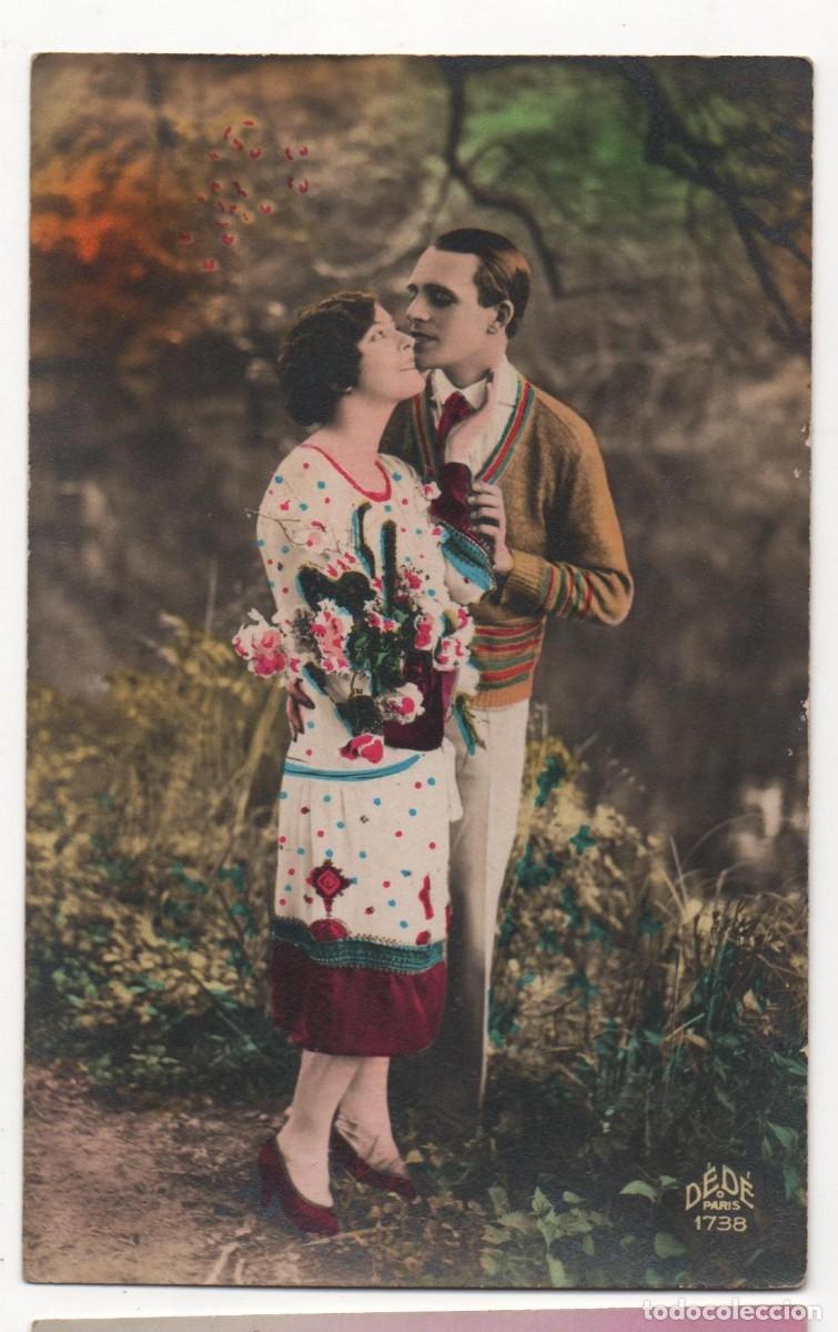 Cartoline: Postal francesa principios del XX- escrita-Rom&aacute;ntica-