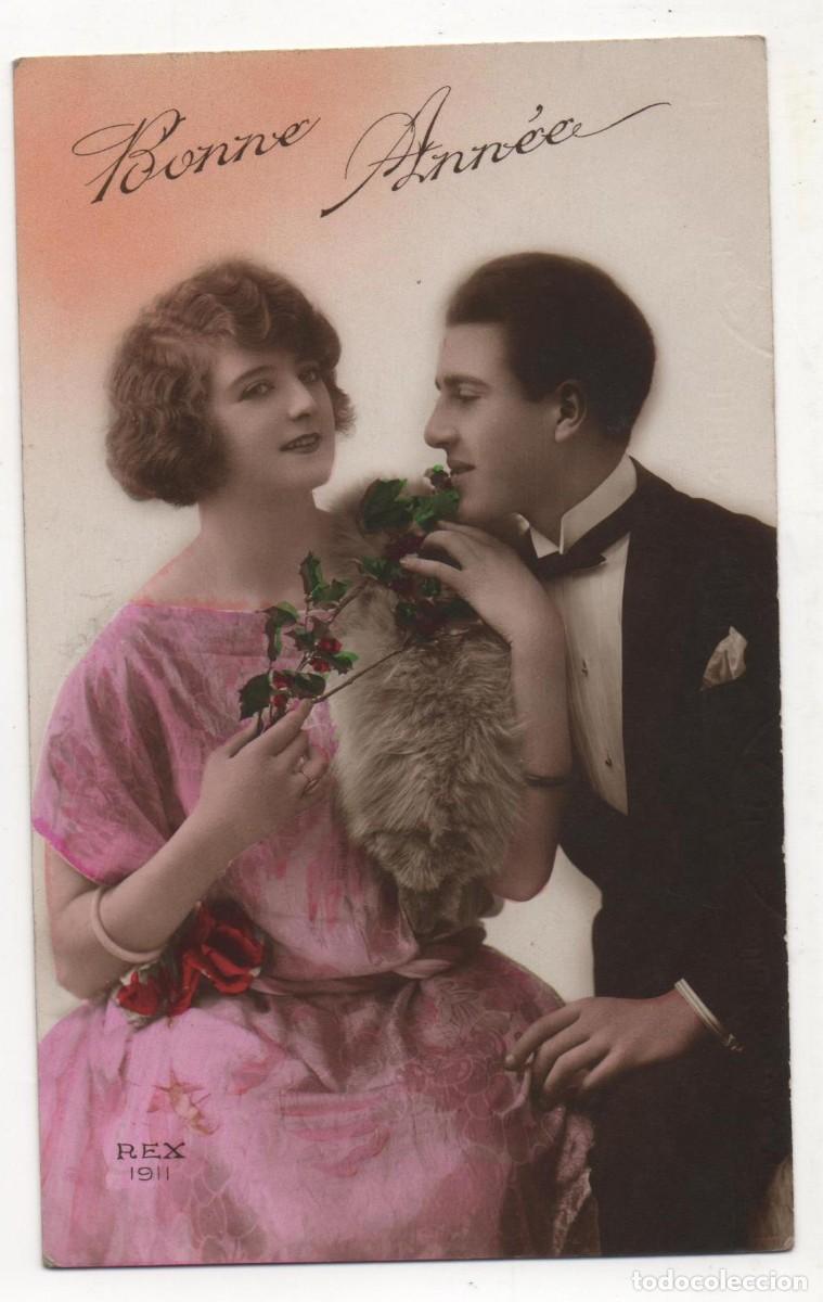 Postkarten: Postal francesa principios del XX- escrita-Rom&aacute;ntica-