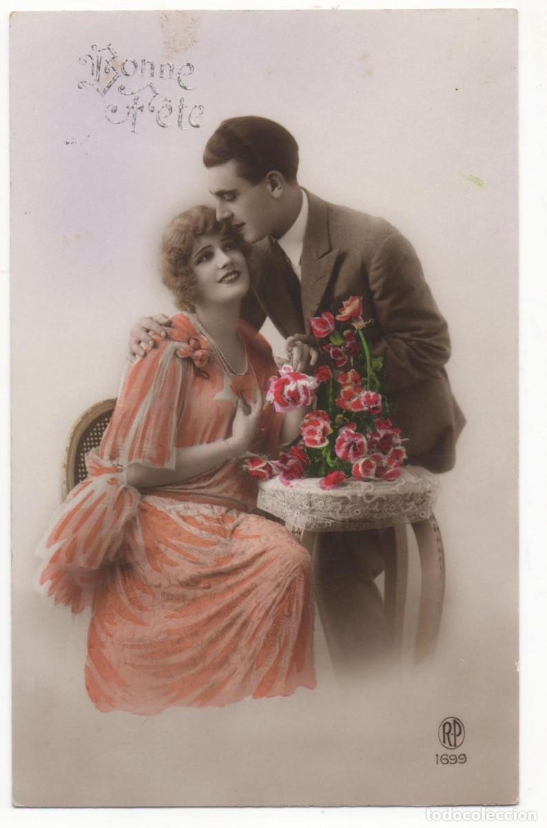 Cartoline: Postal francesa principios del XX- escrita-Rom&aacute;ntica