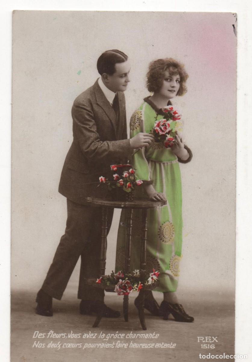 Postkarten: Postal francesa principios del XX- escrita-Rom&aacute;ntica
