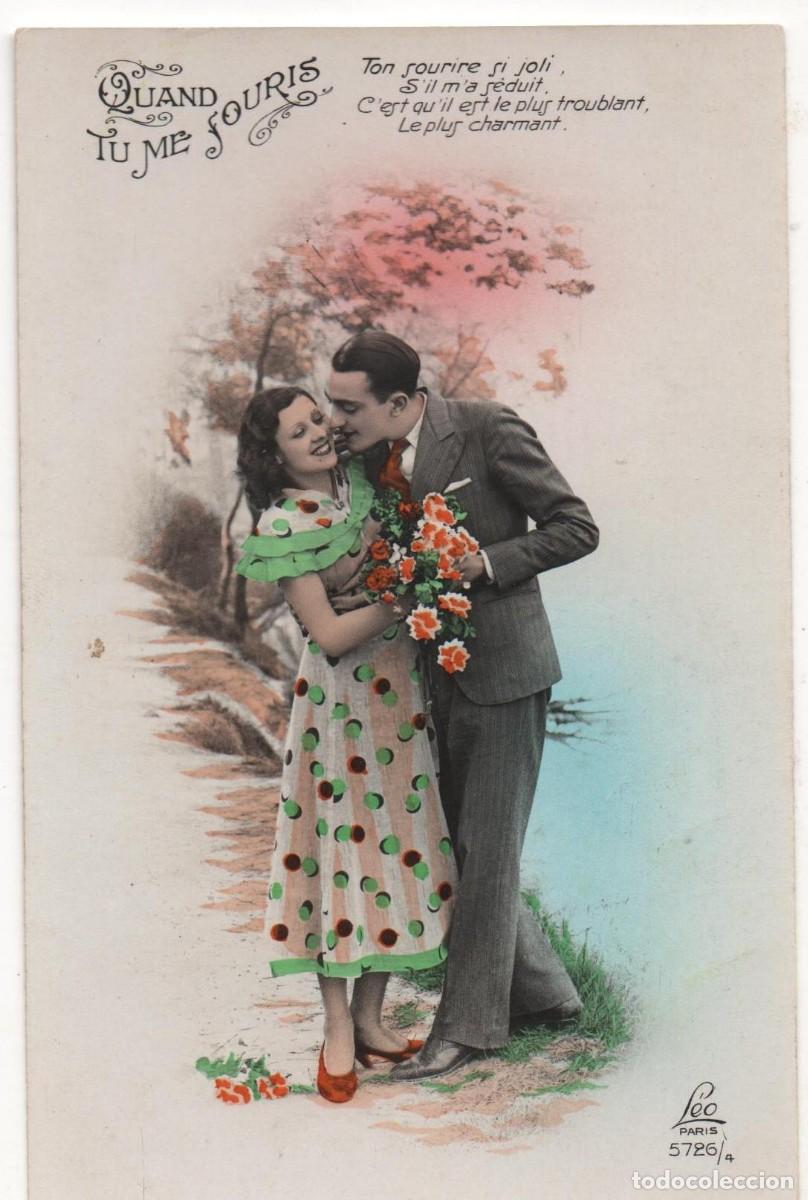 Postais: Postal francesa a&ntilde;os 30- escrita-Rom&aacute;ntica-