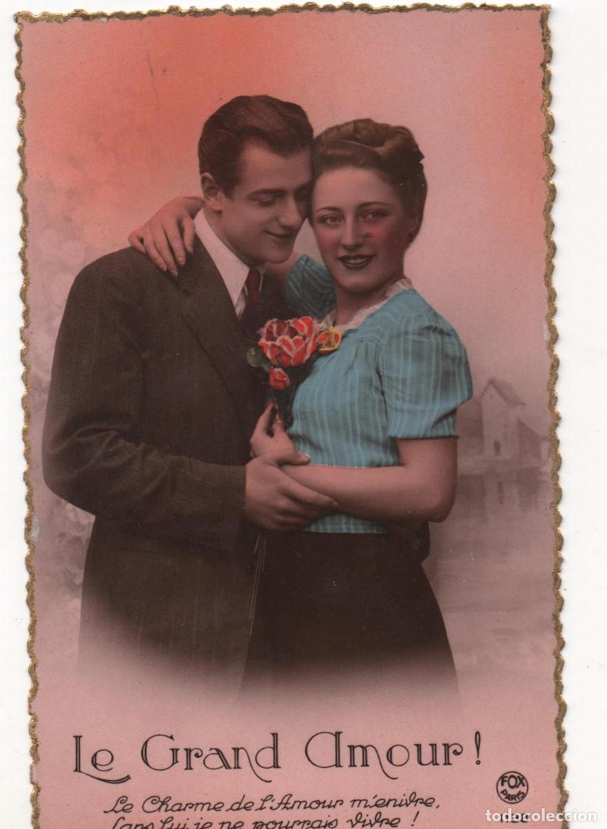 Postais: Postal francesa a&ntilde;os 40- escrita-Rom&aacute;ntica-