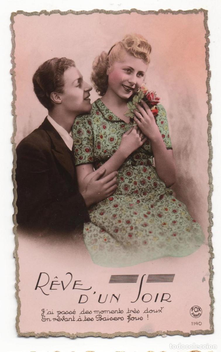 Postais: Postal francesa a&ntilde;os 40- escrita-Rom&aacute;ntica-
