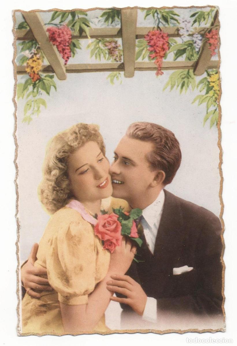 Cartoline: Postal francesa a&ntilde;os 40- sin circular-Rom&aacute;ntica-