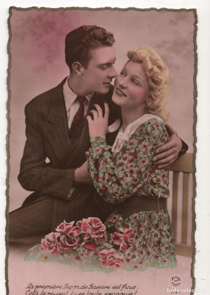 Cartoline: Postal francesa a&ntilde;os 40- sin circular-Rom&aacute;ntica-