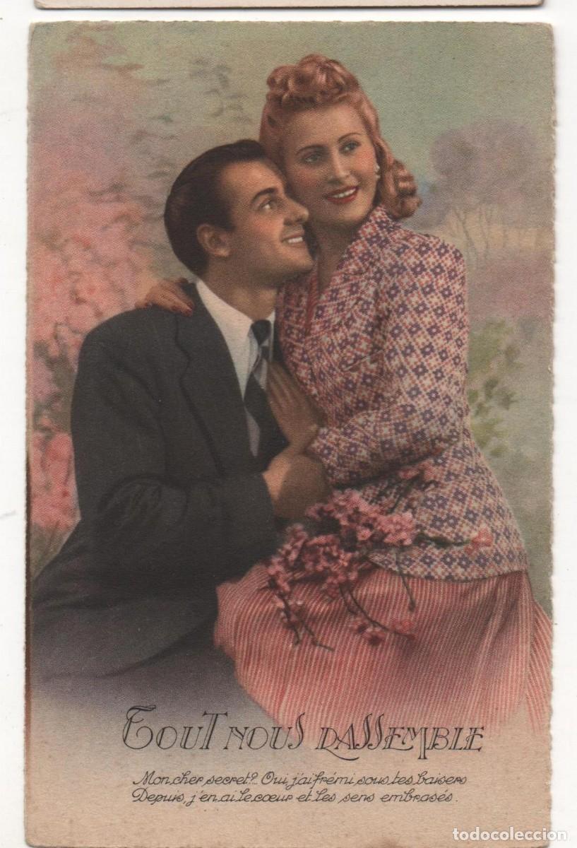 Postais: Postal francesa a&ntilde;os 40- sin circular-Rom&aacute;ntica-