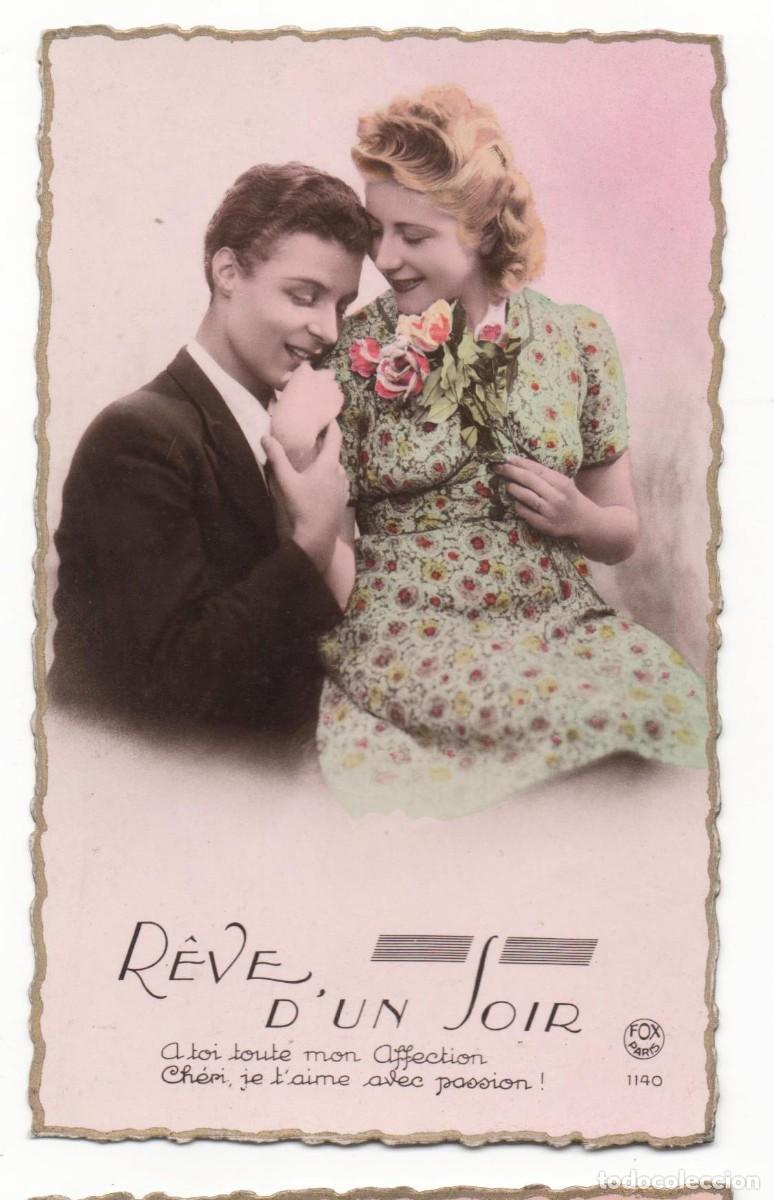 Postales: Postal francesa a&ntilde;os 40- sin circular-Rom&aacute;ntica-