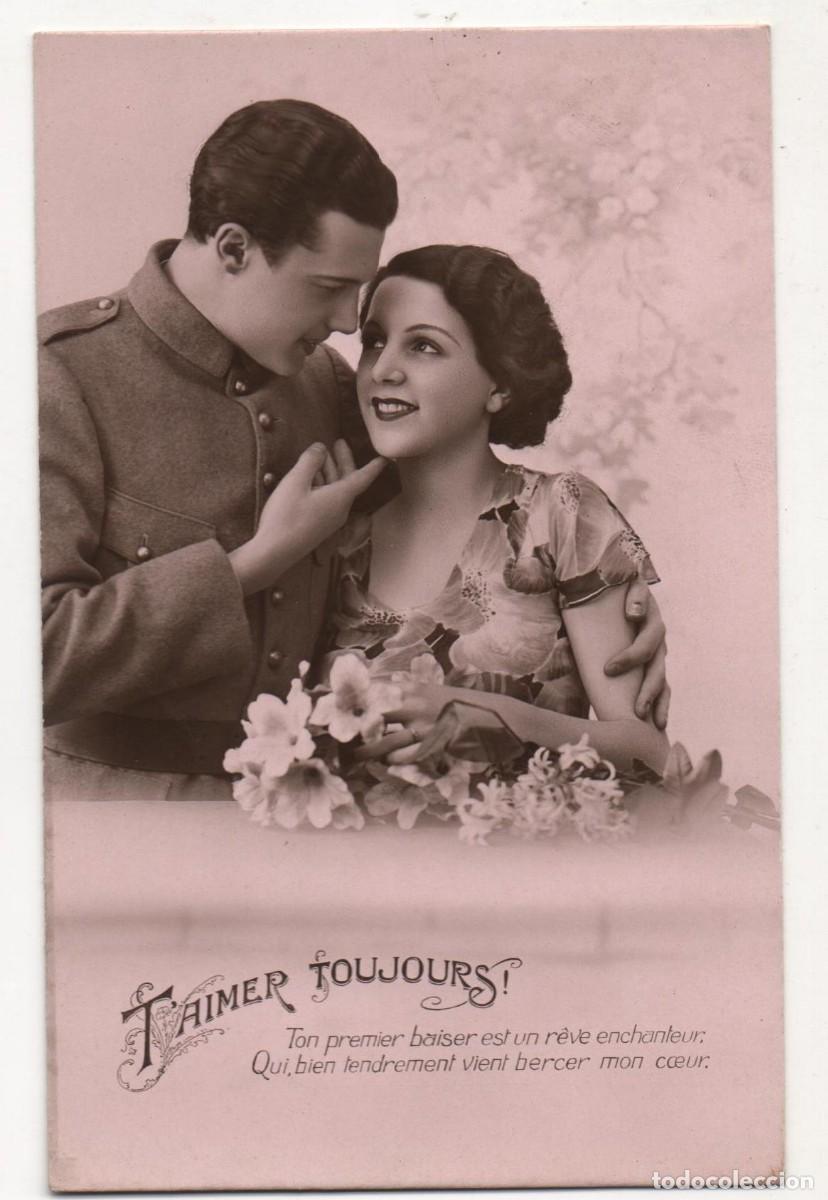 Postais: Postal francesa a&ntilde;os 40- escrita-Rom&aacute;ntica-