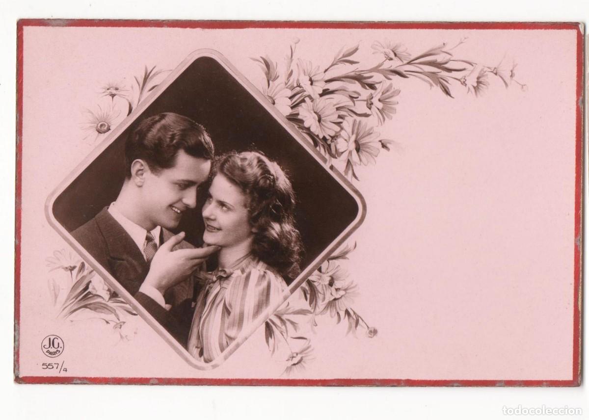 Postkarten: Postal francesa a&ntilde;os 30-40- escrita-Rom&aacute;ntica-