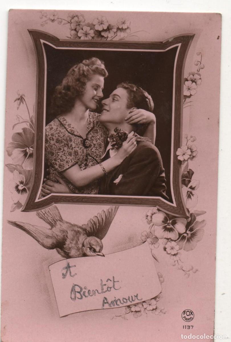 Postais: Postal francesa a&ntilde;os 30-40- escrita-Rom&aacute;ntica-
