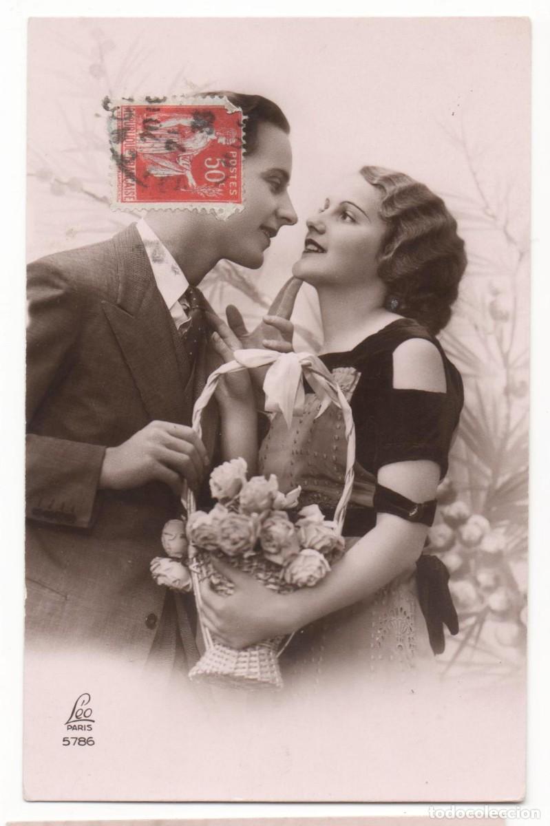 Postales: Postal francesa a&ntilde;os 30-40- escrita-Rom&aacute;ntica-